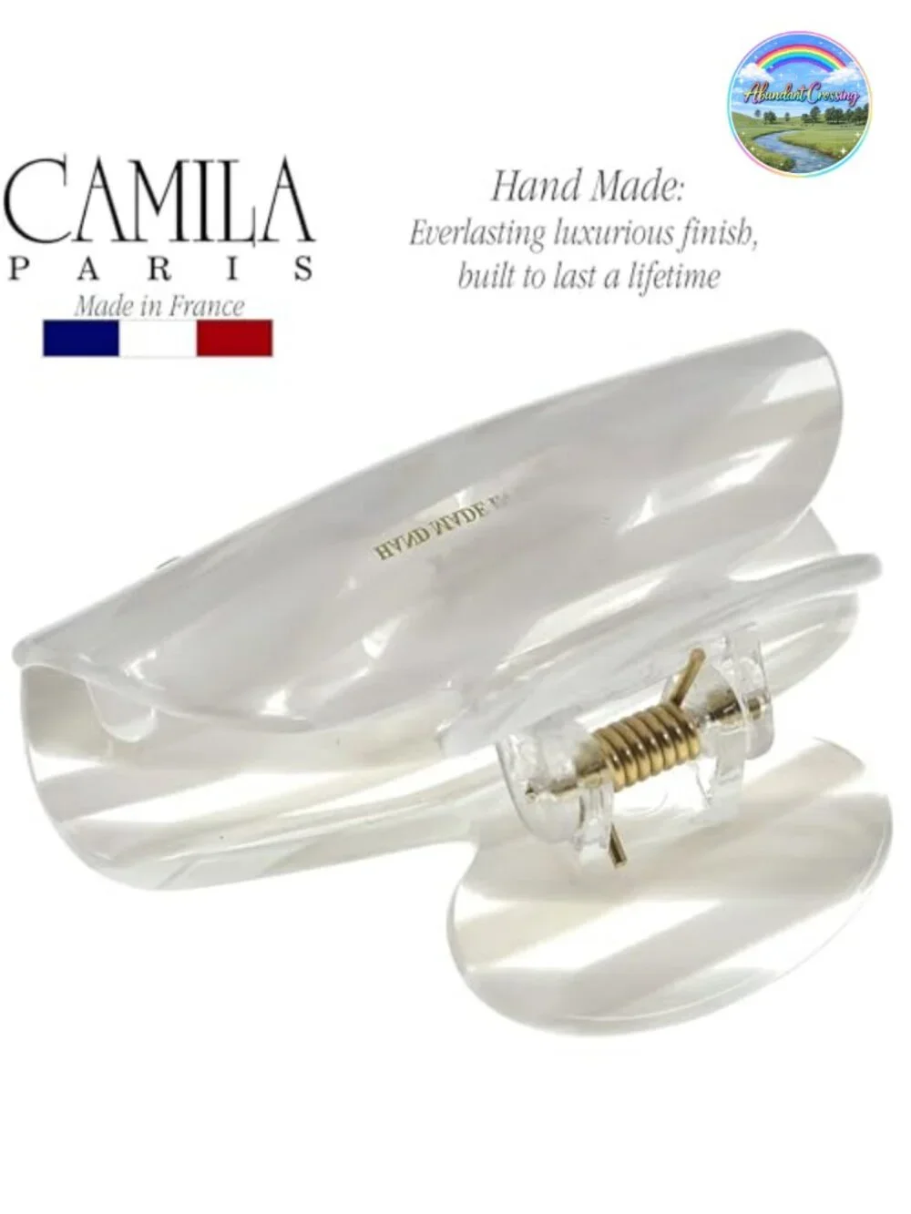 Handmade French Hair Claw Clip Small Strong Hold No Slip Grip Cellulose Acetate